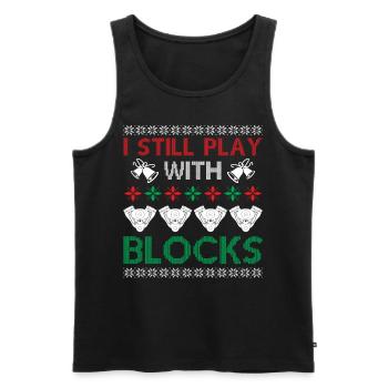 Engine Car Tuning Ugly Christmas - I Still Play Wi - Männer Premium Bio Tank Top - Schwarz - Vorne - AI Model Male 178 light (178cm)