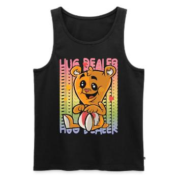 Love Teddy Rainbow Hug Dealer Cute Teddy Bear Hug - Men's Premium Organic Tank Top - black - Front - Michal (187cm)