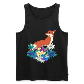 Early Spring Wild Animals Forest Animals Foxes - Men's Premium Organic Tank Top - black - Front - Michal (187cm)