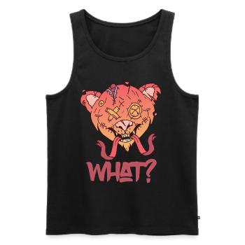 Teddy funny what creepy horror murderous teddy - Men's Premium Organic Tank Top - black - Front - AI Model Male 178 light (178cm)