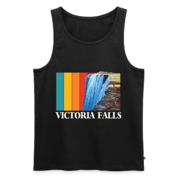 Victoria Falls Africa Souvenir Zimbabwe Tourist Sa - Men's Premium Organic Tank Top - black - Front - Michal (187cm)