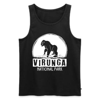 Gorilla Afrika Virunga Nationalpark Kongo Safari S - Männer Premium Bio Tank Top - Schwarz - Vorne - Michal (187cm)