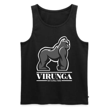 Gorilla Virunga National Park Africa Congo Safari S - Débardeur bio Premium Homme - noir - Devant - Michal (187cm)