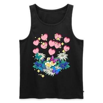 Idée cadeau de félicitations pour la fête des mères - Débardeur bio Premium Homme - noir - Devant - Michal (187cm)