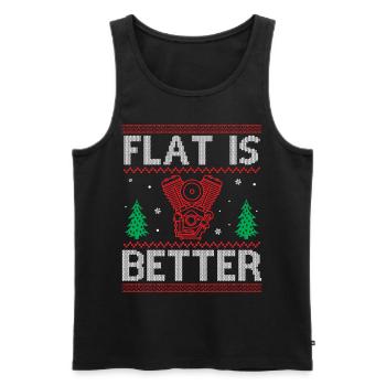 Engine Car Tuning Ugly Christmas - Flat Is Better - Männer Premium Bio Tank Top - Schwarz - Vorne - AI Model Male 178 light (178cm)