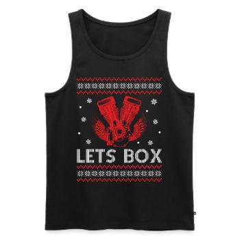 Ugly Christmas Engine Car Tuning - Lets Box - Männer Premium Bio Tank Top - Schwarz - Vorne - AI Model Male 178 light (178cm)