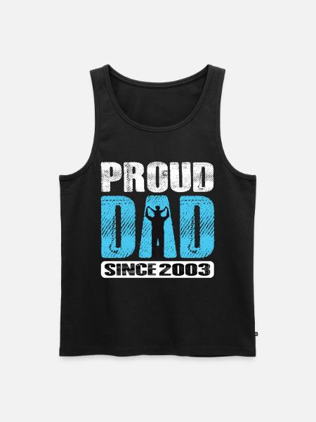 Proud Dad Since 2003 - Men's Premium Organic Tank Top - black