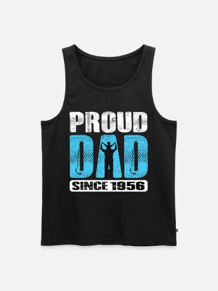 Proud Dad Since 1956 - Men's Premium Organic Tank Top - black