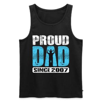 Proud Dad Since 2007 - Männer Premium Bio Tank Top - Schwarz - Vorne - AI Model Male 178 light (178cm)
