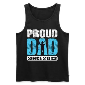Proud Dad Since 2013 - Männer Premium Bio Tank Top - Schwarz - Vorne - AI Model Male 178 light (178cm)