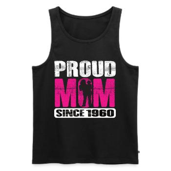 Proud Mom Since 1960 - Männer Premium Bio Tank Top - Schwarz - Vorne - Michal (187cm)