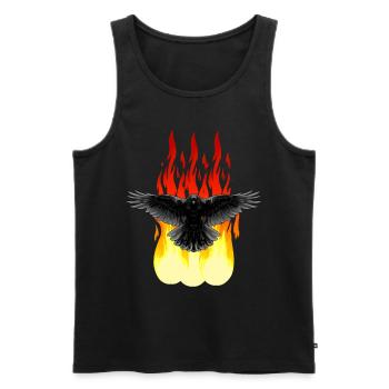 Feu de Corbeau Rituel spirituel occulte Satan Horreur - Débardeur bio Premium Homme - noir - Devant - AI Model Male 178 light (178cm)