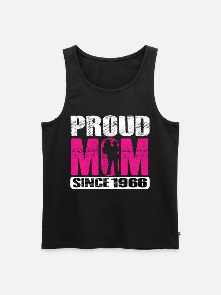 Proud Mom Since 1966 - Men's Premium Organic Tank Top - black
