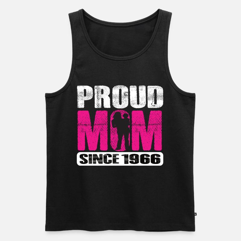 Proud Mom Since 1966 - Männer Premium Bio Tank Top - Schwarz