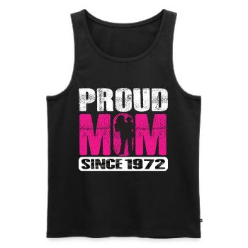 Proud Mom Since 1972 - Männer Premium Bio Tank Top - Schwarz - Vorne - Michal (187cm)