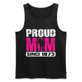 Proud Mom Since 1973 - Männer Premium Bio Tank Top - Schwarz - Vorne - Michal (187cm)