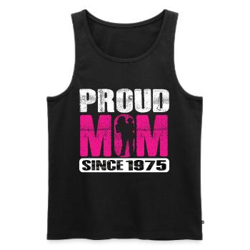 Proud Mom Since 1975 - Männer Premium Bio Tank Top - Schwarz - Vorne - Michal (187cm)