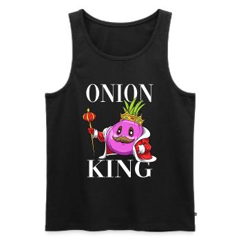Onion King - Männer Premium Bio Tank Top - Schwarz - Vorne - Michal (187cm)