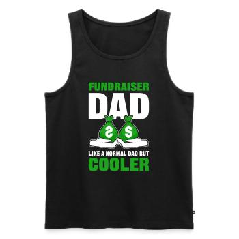 Fundraiser Dad. Like A Normal Dad But Cooler - Men's Premium Organic Tank Top - black - Front - AI Model Male 178 light (178cm)