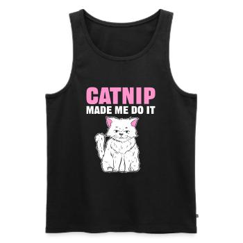 Catnip Made Me Do It Cat Nip - Men's Premium Organic Tank Top - black - Front - AI Model Male 178 light (178cm)
