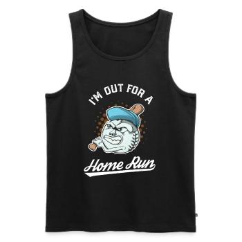 Baseball Mascot Home Run - Men's Premium Organic Tank Top - black - Front - AI Model Male 178 light (178cm)