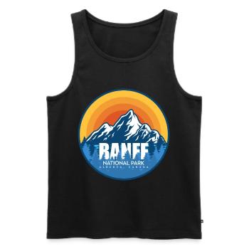 Parc national Banff Alberta Canada Souvenir - Débardeur bio Premium Homme - noir - Devant - AI Model Male 178 light (178cm)