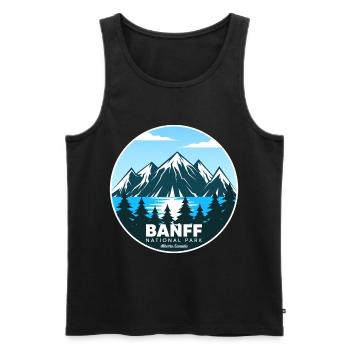 Parc national Banff Alberta Lake Canada Souvenir - Débardeur bio Premium Homme - noir - Devant - AI Model Male 178 light (178cm)