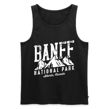 Randonnées Canada Parc national Banff Souvenir Alb - Débardeur bio Premium Homme - noir - Devant - AI Model Male 178 light (178cm)