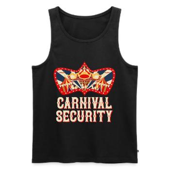 Carnival Security Birthday Circus Outfit Karneva - Men's Premium Organic Tank Top - black - Front - Michal (187cm)