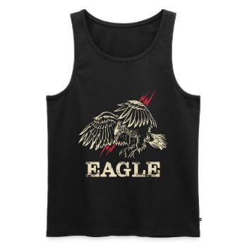 Eagle Love Birds Fauconnerie Oiseaux de proie Faucon Faucon Faucon - Débardeur bio Premium Homme - noir - Devant - Michal (187cm)
