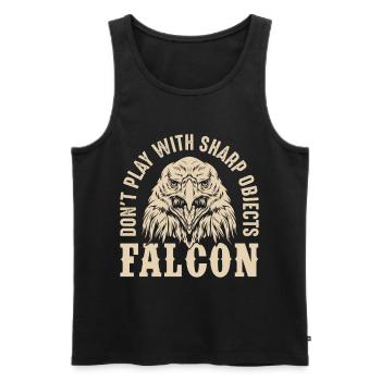 Falke Scharfe Objekte Falknerei Adler Habicht Falk - Männer Premium Bio Tank Top - Schwarz - Vorne - AI Model Male 178 light (178cm)