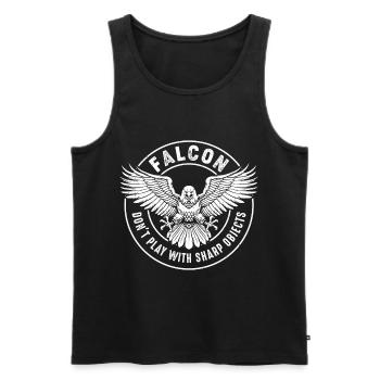 Falke Scharfe Objekte Falknerei Ornithologe Adler - Männer Premium Bio Tank Top - Schwarz - Vorne - AI Model Male 178 light (178cm)