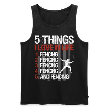 Fencing épée fencing duel gift idea - Men's Premium Organic Tank Top - black - Front - AI Model Male 178 light (178cm)