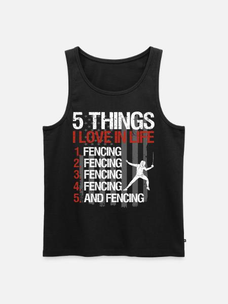 Fechten Degen Fechtduell Geschenkidee - Männer Premium Bio Tank Top - Schwarz