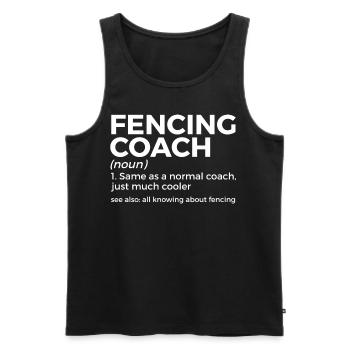 Fencing épée fencing duel gift idea - Men's Premium Organic Tank Top - black - Front - AI Model Male 178 light (178cm)