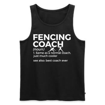 Fencing épée fencing duel gift idea - Men's Premium Organic Tank Top - black - Front - AI Model Male 178 light (178cm)