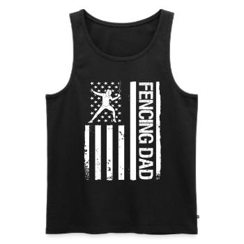 Fencing épée fencing duel gift idea - Men's Premium Organic Tank Top - black - Front - AI Model Male 178 light (178cm)