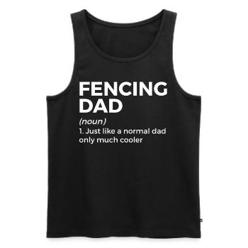 Fencing épée fencing duel gift idea - Men's Premium Organic Tank Top - black - Front - AI Model Male 178 light (178cm)