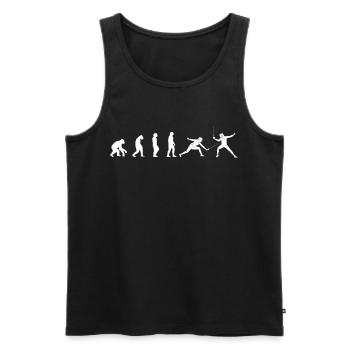 Fencing épée fencing duel gift idea - Men's Premium Organic Tank Top - black - Front - AI Model Male 178 light (178cm)