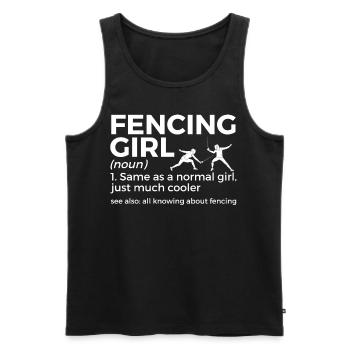 Fencing épée fencing duel gift idea - Men's Premium Organic Tank Top - black - Front - AI Model Male 178 light (178cm)
