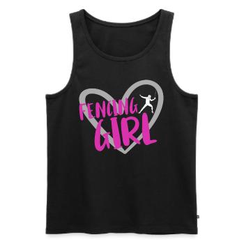 Fechten Degen Fechtduell Geschenkidee - Männer Premium Bio Tank Top - Schwarz - Vorne - AI Model Male 178 light (178cm)
