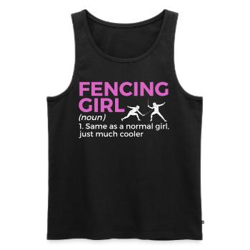 Fencing épée fencing duel gift idea - Men's Premium Organic Tank Top - black - Front - AI Model Male 178 light (178cm)