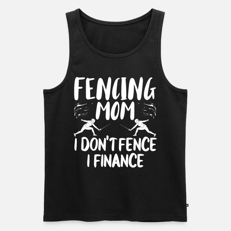 Fechten Degen Fechtduell Geschenkidee - Männer Premium Bio Tank Top - Schwarz