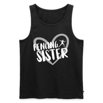 Fechten Degen Fechtduell Geschenkidee - Männer Premium Bio Tank Top - Schwarz - Vorne - AI Model Male 178 light (178cm)