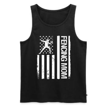 Fencing épée fencing duel gift idea - Men's Premium Organic Tank Top - black - Front - AI Model Male 178 light (178cm)