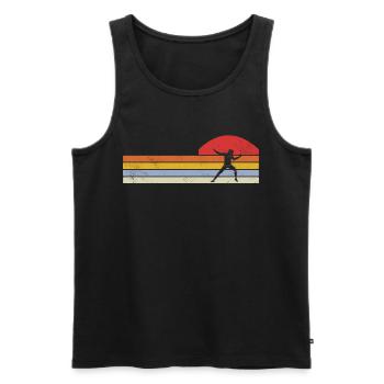 Fencing épée fencing duel gift idea - Men's Premium Organic Tank Top - black - Front - AI Model Male 178 light (178cm)