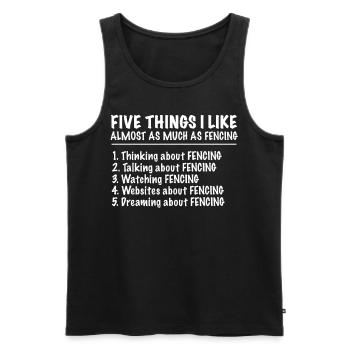 Fencing épée fencing duel gift idea - Men's Premium Organic Tank Top - black - Front - AI Model Male 178 light (178cm)