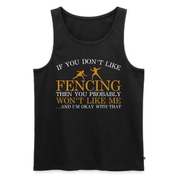 Fencing épée fencing duel gift idea - Men's Premium Organic Tank Top - black - Front - AI Model Male 178 light (178cm)