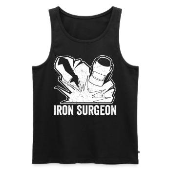 Iron Surgeon Schweißer Schweißen - Männer Premium Bio Tank Top - Schwarz - Vorne - Michal (187cm)
