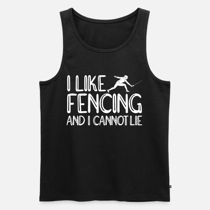 Fechten Degen Fechtduell Geschenkidee - Männer Premium Bio Tank Top - Schwarz
